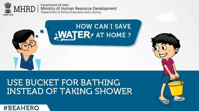 EduMinOfIndia's tweet photo. How many of you have already started saving 1 Litre water every day?
💡Here is an idea for you on how you can save water at home.
➡️Use a bucket for bathing rather than taking a shower.
#BeAHero
#SamagraShikshaJalSuraksha
#OneStudentOneLitre https://t.co/RFW0YuKeLT