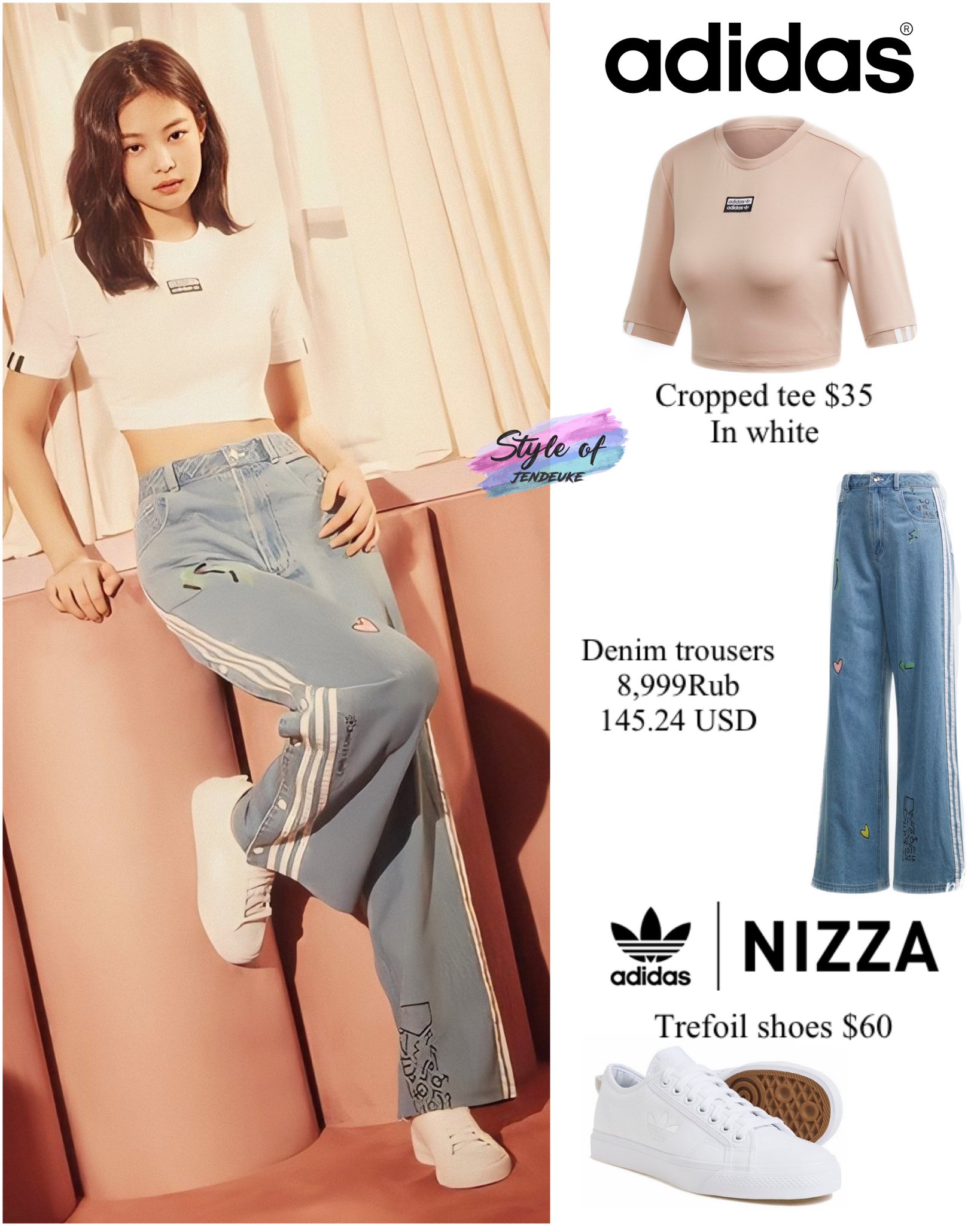 Jennie adidas hotsell pants