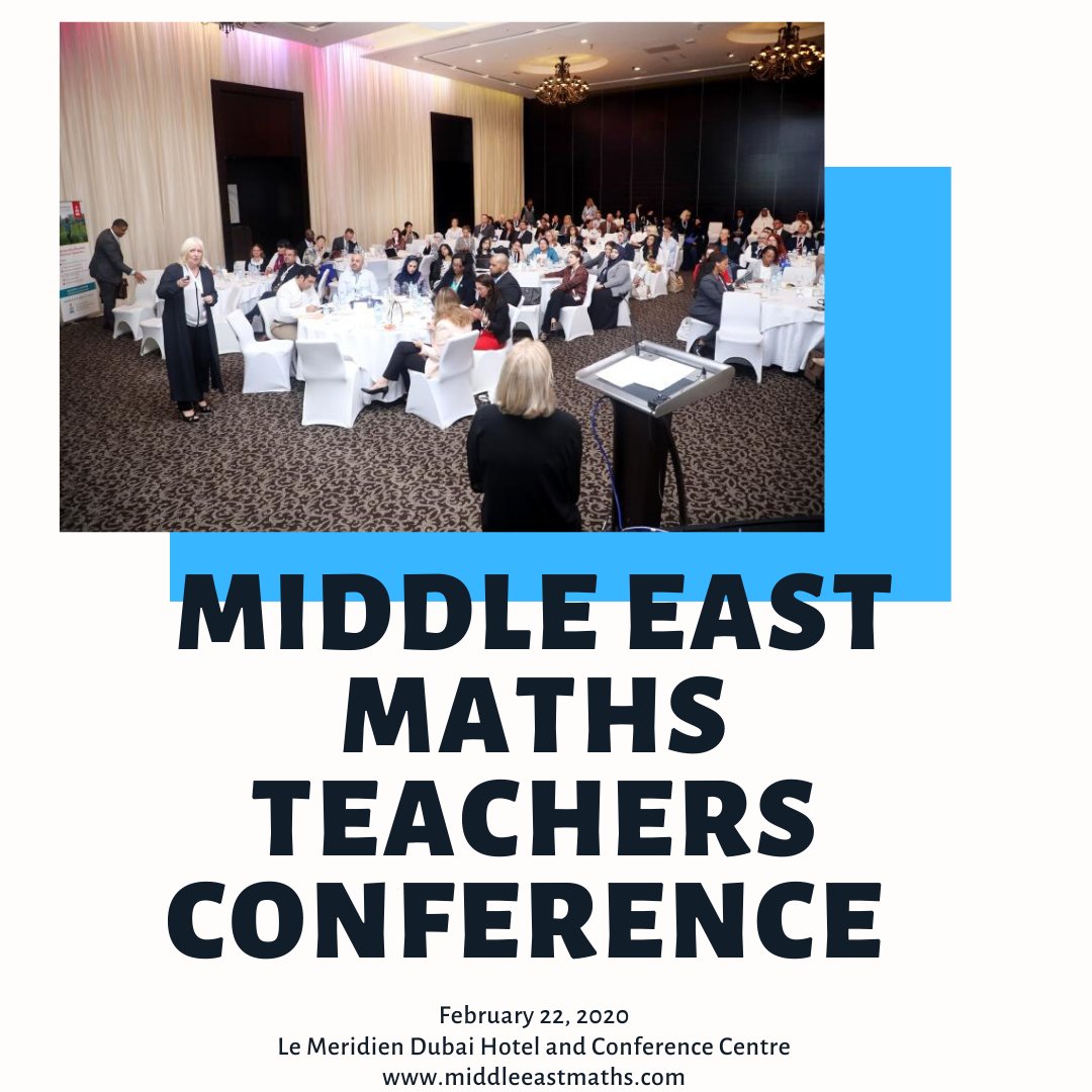 teachmiddleeast's tweet photo. Register for the Middle East Maths Teachers Conference on February 22, 2020, in Dubai at Le Meridien Dubai Hotel and Conference Centre. https://t.co/yzjYlLjpsF #mathematicseducation #mathematics #mathematicsteacher #mathematicsoflife #mathematicsinaction #mathematicsforlife https://t.co/hED5Hcz5Yd