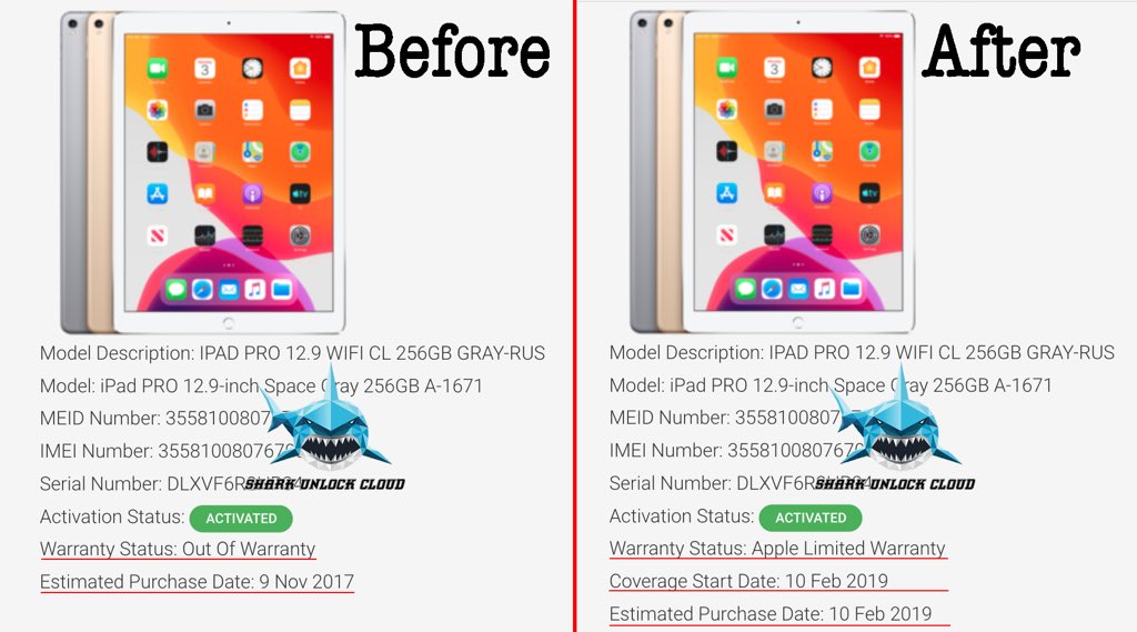 Attention!  Our service offers a unique service for changing the sale date for all apple devices.  officially.  We are looking for resellers around the world.  just write to us and we will tell you more. Please retweet, friends. #icloud #unlock #clean #lost #fmi #activationlock