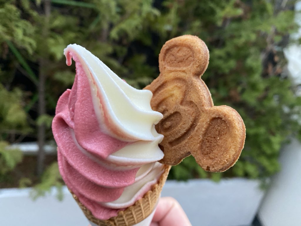 もちお ディズニートーク スターツアーズの出口のソフトランディングで売ってるソフトクリーム かなり美味 300円 おすすめはピーチ 想像の3倍くらい濃厚な味でウマウマでしたよ ディズニーランド T Co 8jjndpq99b Twitter