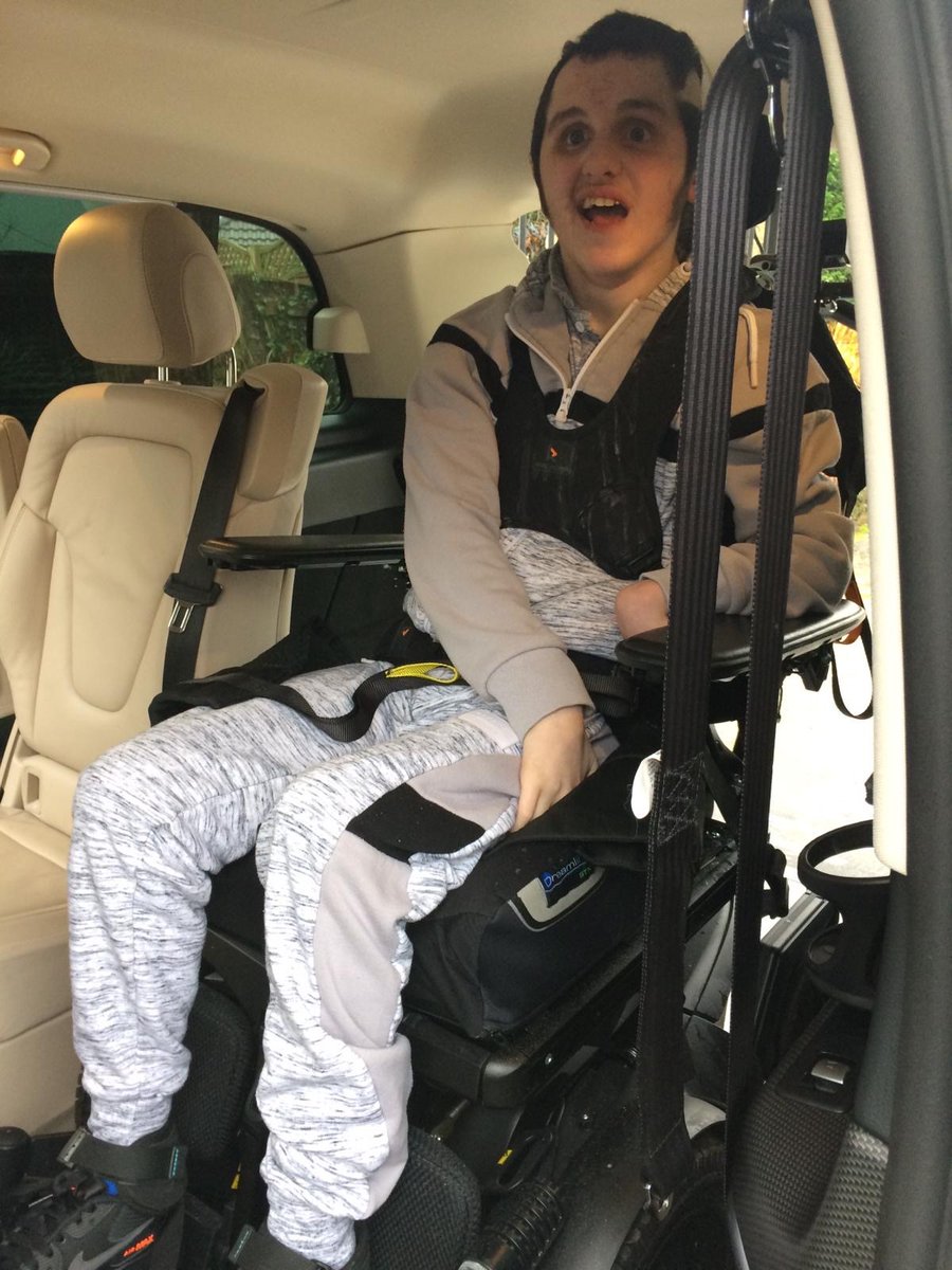 Today one of our lovely clients, Luke has been looking at new wheelchair accessible vehicles with his OT Katy. Here he is trying out a potential new car.