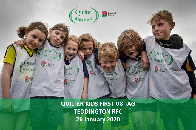 Quilter Kids First U8 Tag CPD
26th January 2020
Still spaces left, a fantastic way to start the new year!

This CPD is perfect for anyone coaching Tag Rugby to young children

bit.ly/2QAPT6v