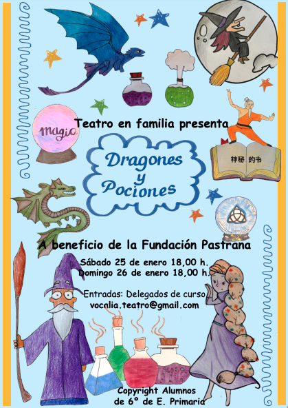 Dragones y pociones, una obra de teatro para toda la familia, el 25 y 26 de enero a las 18.00 h. en el salón de actos del colegio. 
A beneficio de la Fundación Pastrana. ¡No te la pierdas! #RecuerdoSolidario #FundacionPastrana #teatroCNSR 

youtube.com/watch?time_con…