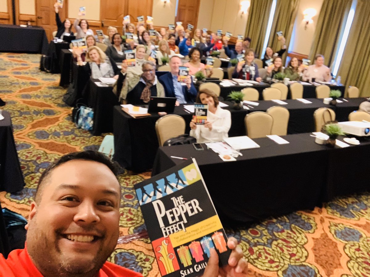 coachnicksun's tweet photo. Read The Pepper Effect recommended by a friend, @JenWilliamsEdu, shared with co chair of GA Gifted Consortium, made into theme of conference, &amp; invites me &amp; @DPSIntTech to share passions &amp; tech with team for conference. Thanks GGCC, The Effect is real #neversettleforthetriedpath https://t.co/7eW0KvN2hq