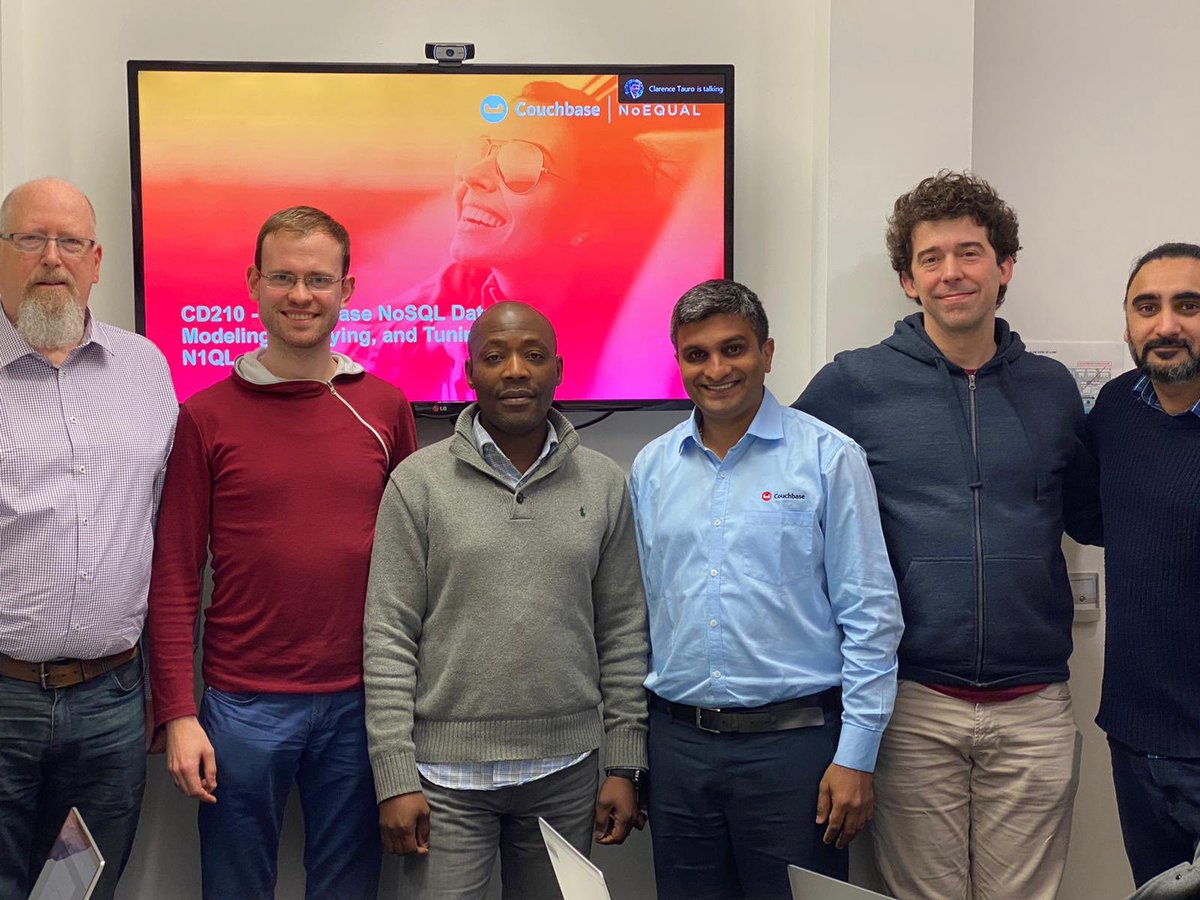 javapsyche's tweet photo. Yes! The CD210 - #DataModeling for #Couchbase and #N1QL course is completely updated to Couchbase 6.5. 

Thanks to all our customers and partners who attended the course in #London, UK

#Couchbase 
#NoSQL
#N1QL 
#NoEQUAL 
#WorldsFastestAndFinestNoSQLDatabase https://t.co/12yUj7xOoA