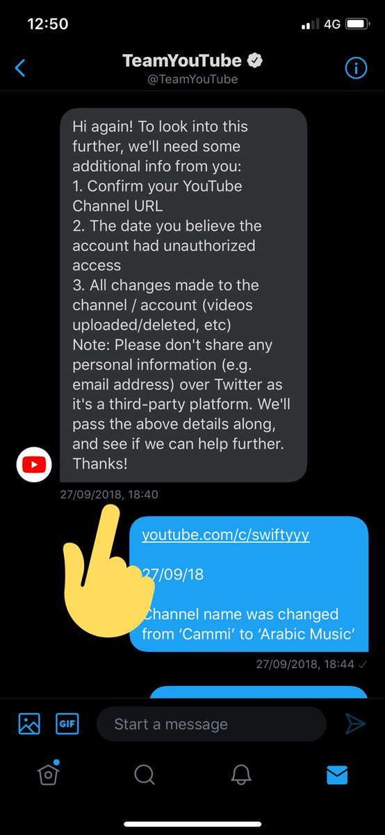 OfficialSWFT's tweet photo. So most of you will be aware I lost my YT channel in 2018. The name was changed, pp and banner deleted Then in early 2019 my channel vanished, I can’t find a trace of my channel. @TeamYouTube have been “investigating” this for 2 years and this is the response i got. WHAT A JOKE!! https://t.co/L3aIGVl7jV
