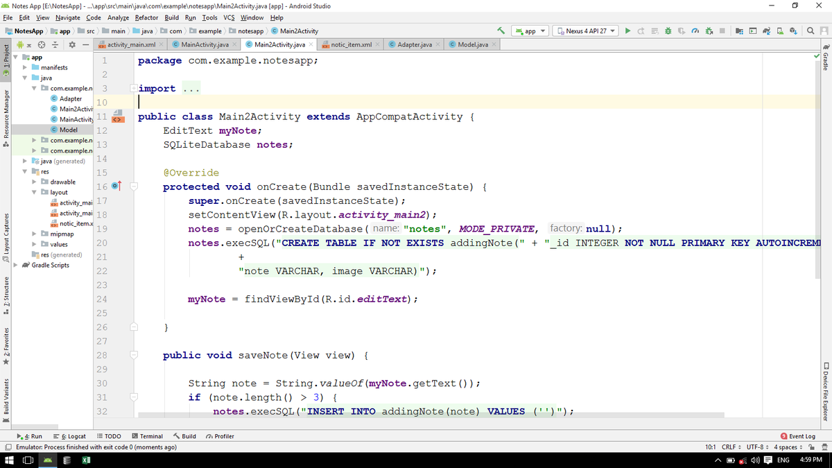 F_Saeedi11's tweet photo. In #android class using by our last lesson(#SQLite_Db , #RecyclerView , #Adapter ...) we can created #Notes_App that we can save our memo
@CodeToInspire
#AfghanGirlsCode
#DataBase https://t.co/MbSXsn51fE