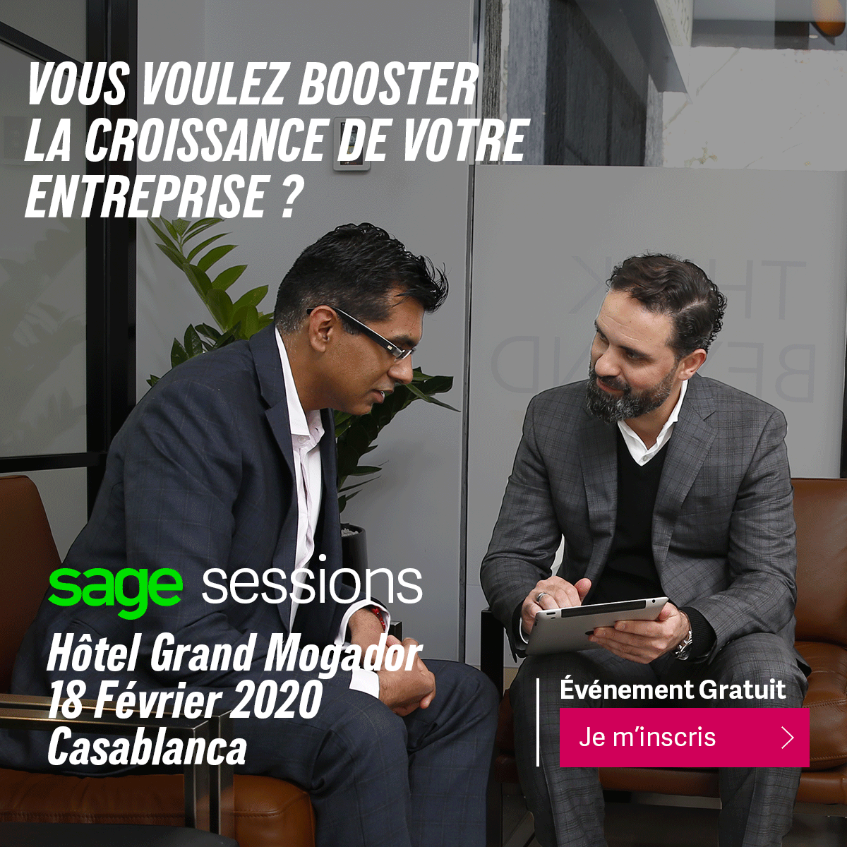 SageNorthAfrica's tweet photo. 📌 Save the Date: Sage Sessions, l’événement PME incontournable revient le 18 Février à Casablanca. Un RDV qui vous est dédié, faites le plein d’informations et d’inspiration pour booster la croissance de votre entreprise. Inscriptions ouvertes 👉 https://t.co/sBiWQvHqKM https://t.co/4wcDnhdijP