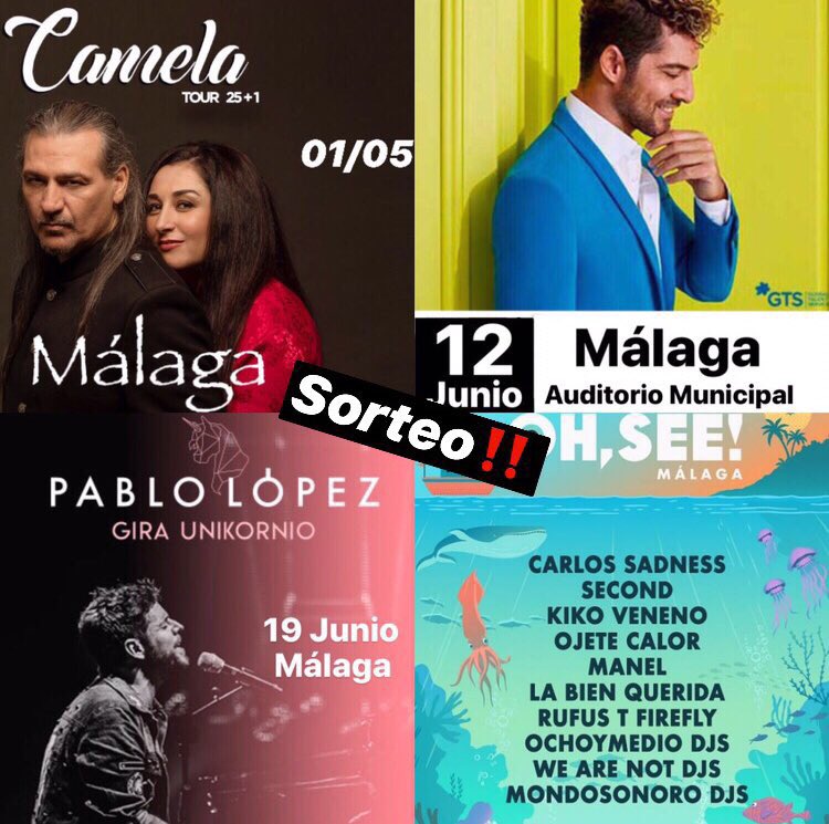 SORTEO!! 1 Entrada doble para el concierto que tú elijas. 
~ Seguirnos en Twitter.
~ Dar RT a este tweet.
~ Mencionar a un amig@ y a <a href="/MalagaAuditorio/">Auditorio Málaga</a>.
El sorteo finaliza el 31 de enero, y el 1 de febrero se anunciará el ganador.
