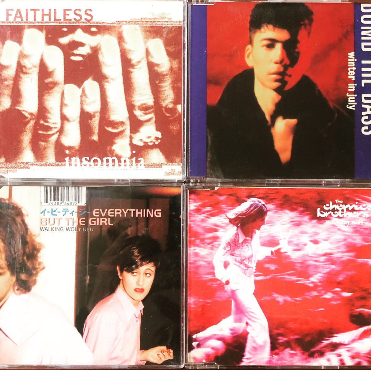 _Chesh_'s tweet image. Today’s haul - YES THAT’S WINTER IN JULY CD SINGLE!!! #bombthebass #chemicalbrothers #ebtg #faithless #cdsingle