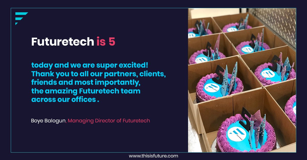 FutureTechMedia's tweet photo. Here’s to the next 5 years! 🎉
#future #innovation #thisisfuture #fiveyearsanniversary https://t.co/VwdMlFJeUi