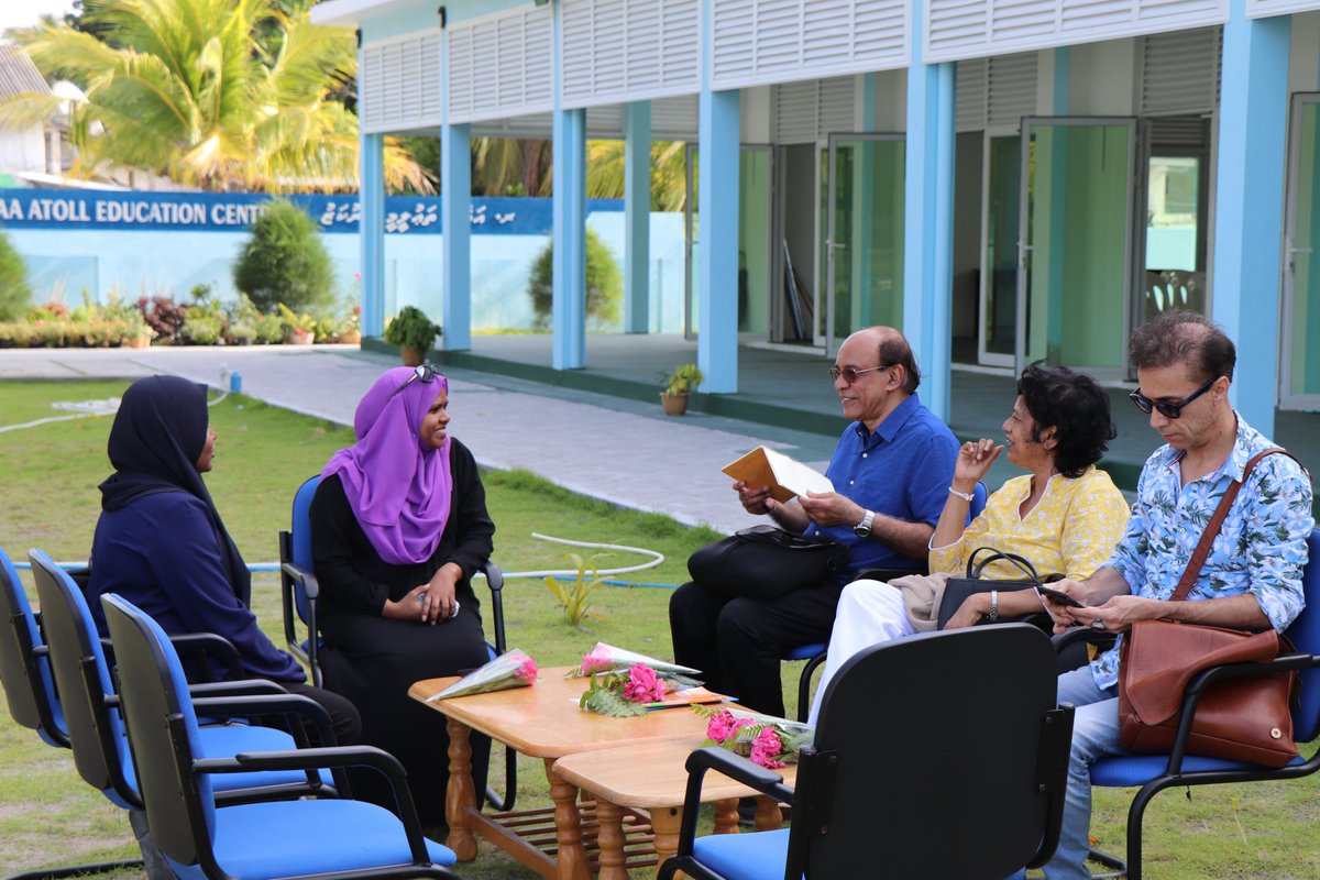 raec_mv's tweet photo. Consultants from World Bank, visited RAEC to meet the staff and parents, with regard to the collection of data for ESP programs implementation
#REAC
#EachToSucceed
@aisthly
@MoEdumv https://t.co/4A89IXJgh8