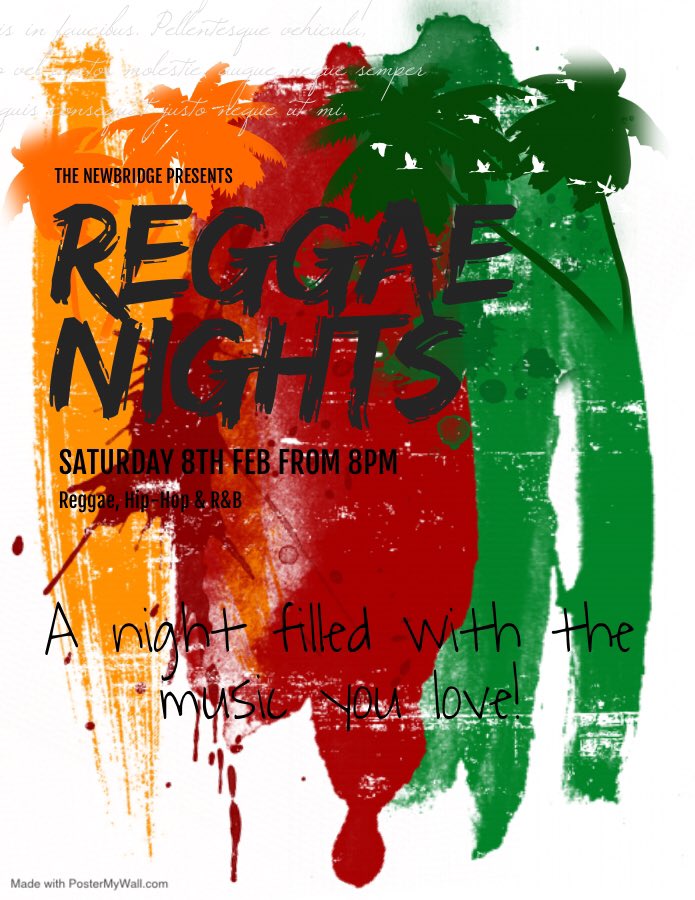 Join us on Saturday 8th February for Reggae Night 💃🏼🍻🙌🏻 All the music you love 8pm til 11pm #Reggae #Saturday #Weekend #KeepItLocal #SupportYourLocal #Offers