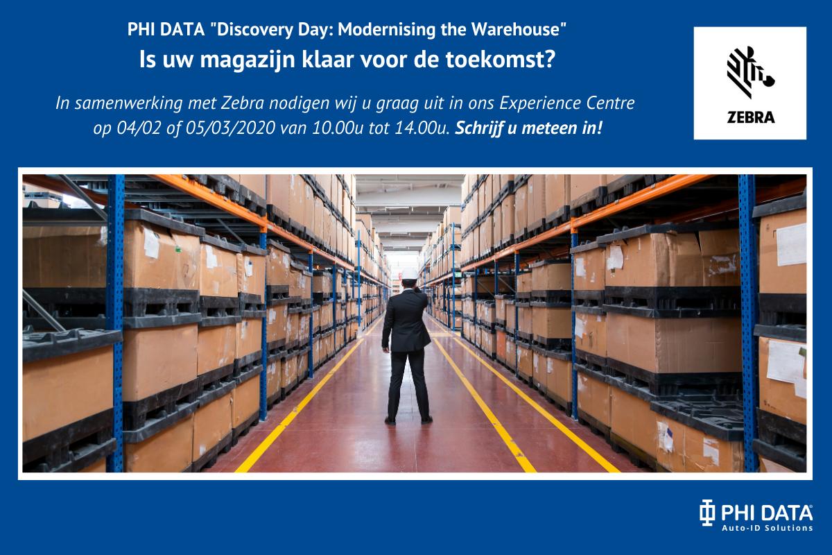 PHIDATA's tweet photo. Ontdek tijdens onze Discovery Day "Modernising the #Warehouse" hoe u uw magazijn kan klaarstomen voor de toekomst. In samenwerking met @ZebraTechnology nodigen wij u graag uit in ons Experience Centre op 4 februari of 5 maart 2020. Schrijf u in via: https://t.co/Pj79fGYiMl https://t.co/GVK45Pbtob