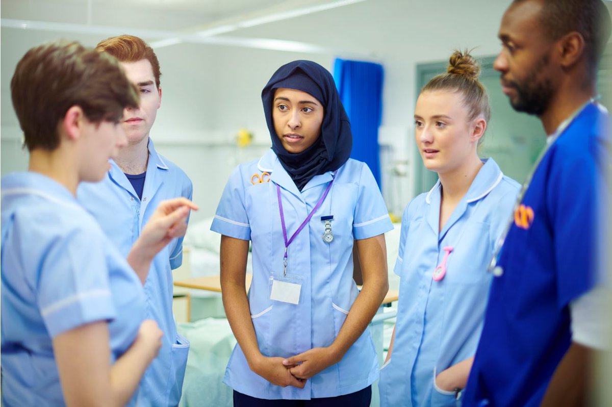 Nursing team huddle.