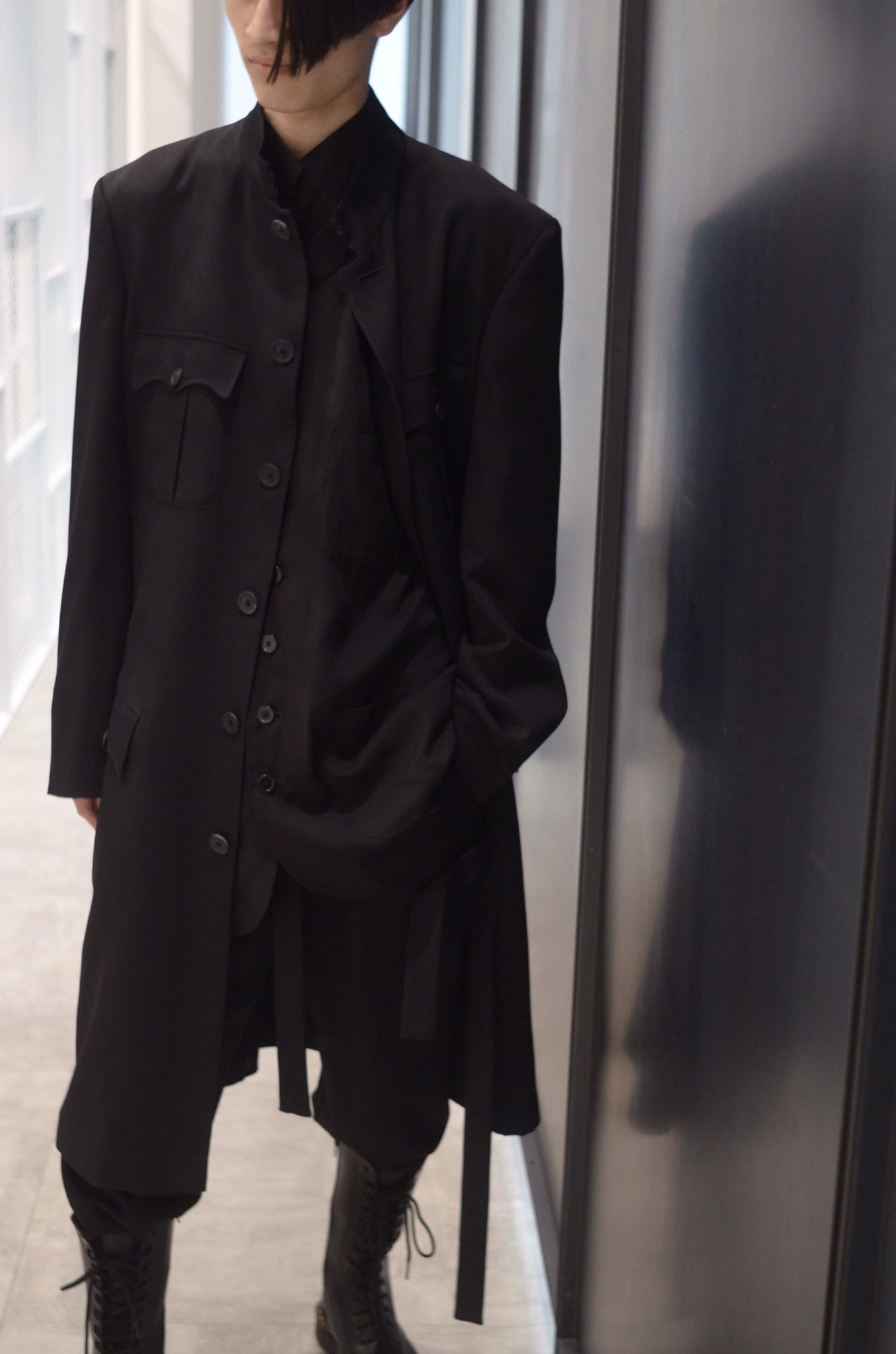 ☆日本の職人技☆ yohji yamamoto POUR HOOME スタンドカラー