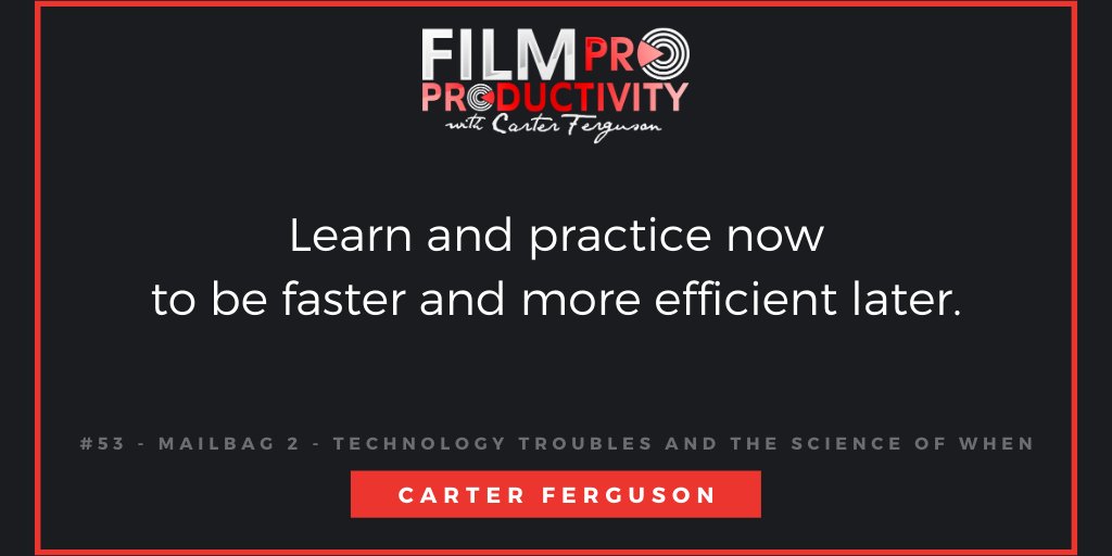 FilmProProdPod's tweet photo. A new #inbetweenisode will be released this Sunday at 7pm GMT. #53 "Technology Troubles and The Science of When" is another "mailbag show".

Available on all #podcasts apps or via the official website here: https://t.co/mxt6pEQW5q 
#podernfamily #filmmaking #productivity #prodpod https://t.co/TTuqHvzd2P