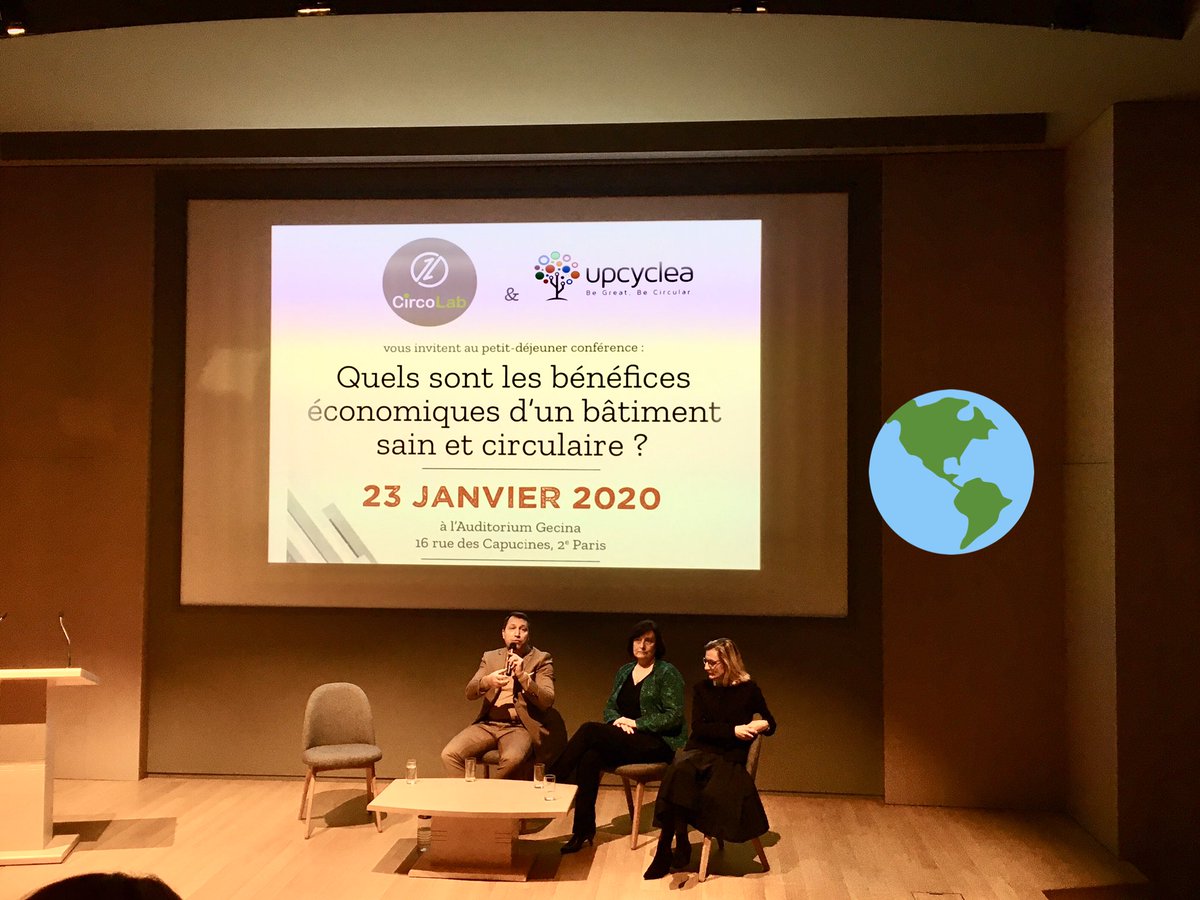 Merci <a href="/Gecina/">Gecina</a> <a href="/NicolasJandot/">Nicolas Jandot</a> d’avoir accueilli l’association <a href="/circolab_eu/">circolab.eu</a> et <a href="/myUpcyclea/">myUpcyclea</a> pour cette conférence qui a permit de mettre en valeur les démarches vertueuses du réemploi des matériaux ! Save the planet first!