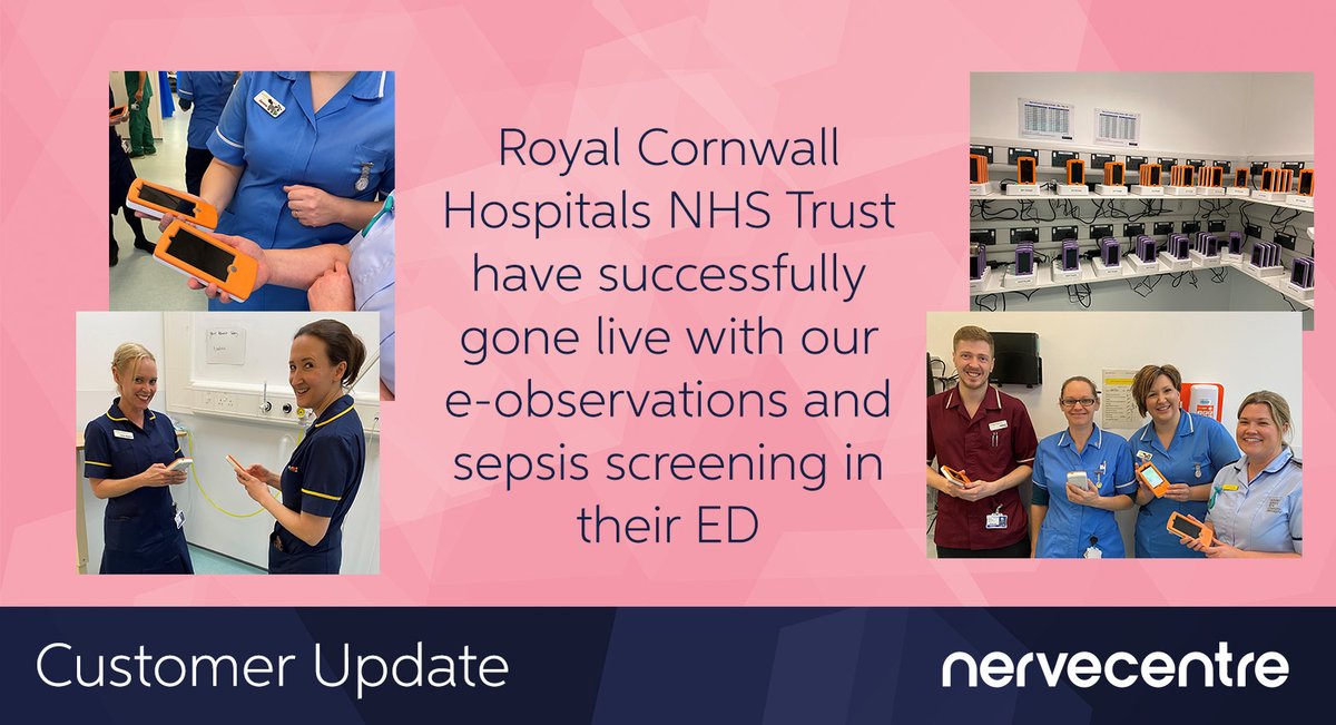 nervecentrehq's tweet photo. Exciting progress! @RCHTWeCare have successfully gone live with our e-observations and sepsis screening in their ED #customerupdate https://t.co/9bTrPn0JUd