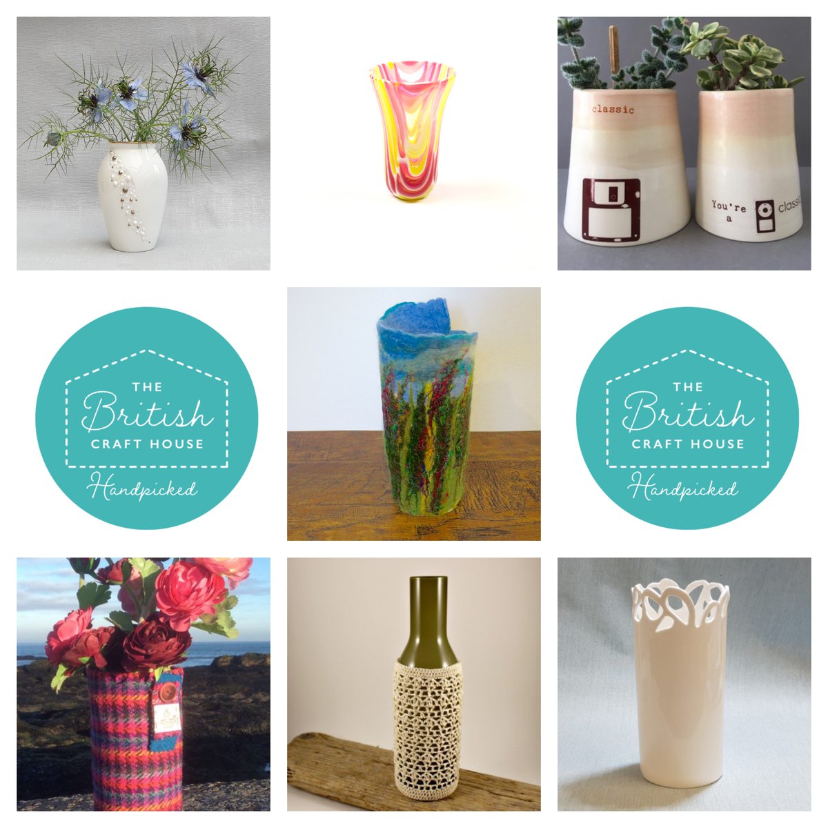 Just in time for Valentine's roses or Spring flowers for Mother's Day, here is a lovely selection of handcrafted vases <a href="/BritishCrafting/">BritishCraftHouse</a> thebritishcrafthouse.co.uk #tbchteamworkthursday #tbch #ValentinesDay #MothersDay #Flowers