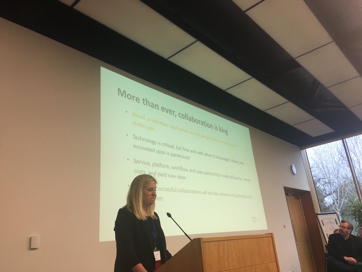 CUPAcademic's tweet photo. "More than ever, collaboration is king" Lauren Kane, CEO at DataThink kicking off our Keynote Panel Session 'Innovating in a changing landscape' @lauren_publish #CUPSummit20 #publishingpartners https://t.co/1WWqy4IR6Q