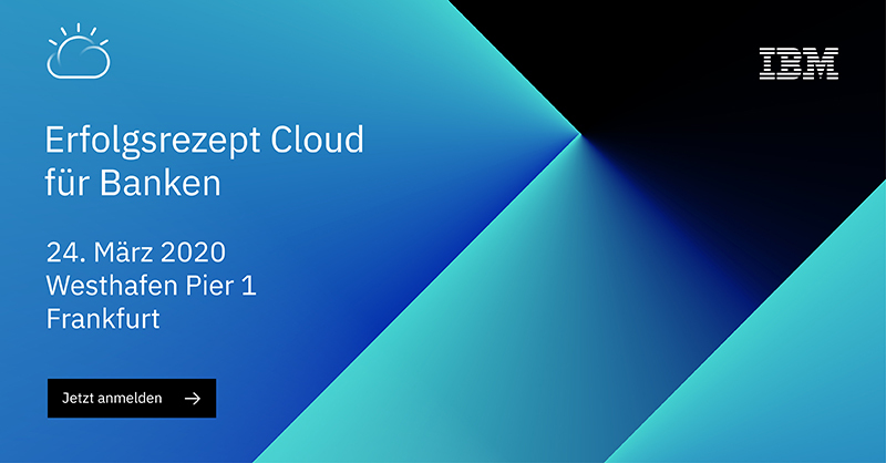 #ECFB2020. Haben Sie Ihre Bankanwendungen schon in die #Cloud transferiert? Erfahren Sie mehr am 24.03.2020 von unseren IBM Experten. Jetzt anmelden > ibm.biz/ECFB2020-LI 
#IBMCloud #Multicloud #IBMServices #IBMManagedServices #IBMindustries #IBMBanking