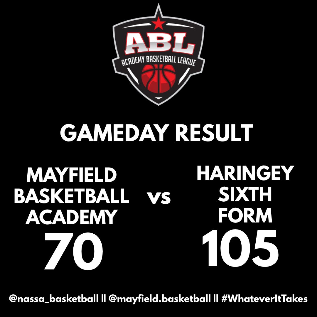 Mayfield_Ball's tweet photo. Mayfield Basketball Academy Fall To Reigning Champions @Haringey6thForm In @Official_ABL
With 2 Games Left We Need To Make A Final Playoff Push
#WhateverItTakes
#HardWorkTogether https://t.co/sJVdwy406I