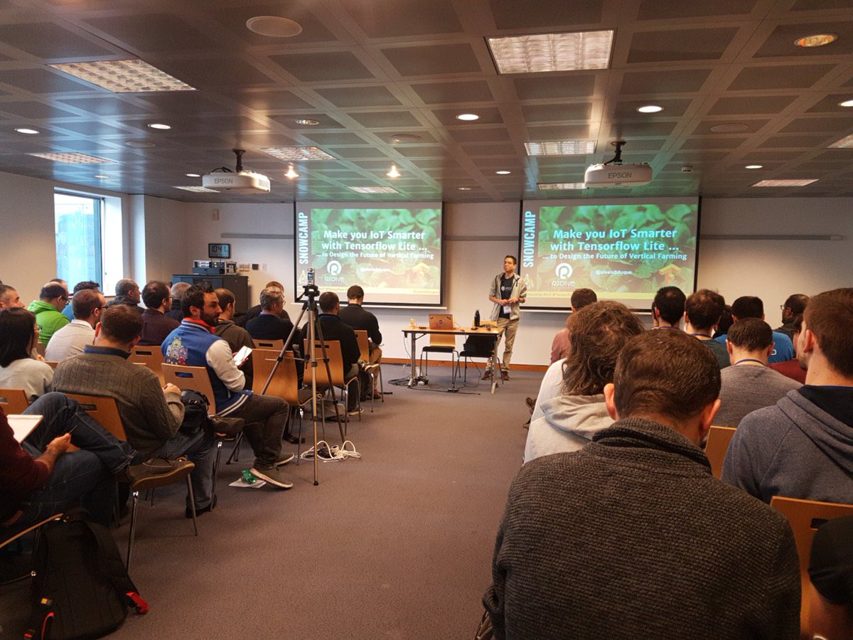 SnowCampIO's tweet image. Besoin d&apos;intelligence dans votre #IoT ? @alexis0duque explique comment avec #TensorFlowLite à #SnowCampIO @congres_WTCgre #Grenoble.