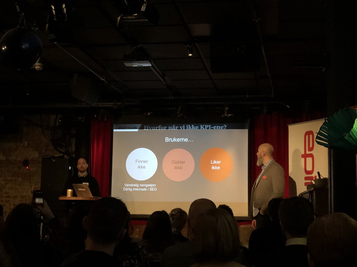 Interesting talks on how <a href="/ruter/">Ruter</a> and <a href="/fluxLoop/">fluxLoop</a> are working with KPIs at <a href="/epinova/">Epinova</a> meetup #kpi #retail #usabiliy #sensors