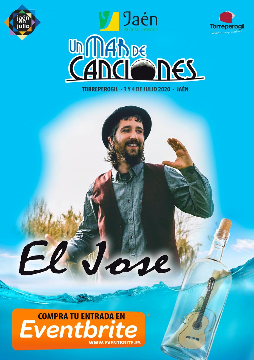 🎸🎸🎸 PRIMERA CONFIRMACIÓN 🎷🎷🎷
Con todos ustedes.... EL JOSE en UN MAR DE CANCIONES 2020. Abrirá cartel en esta edición tan especial.... Recuerda que ya tenemos los primeros 200 abonos promocionales a la venta por solo 15 euritos.....
🔴 eventbrite.es/e/entradas-un-……