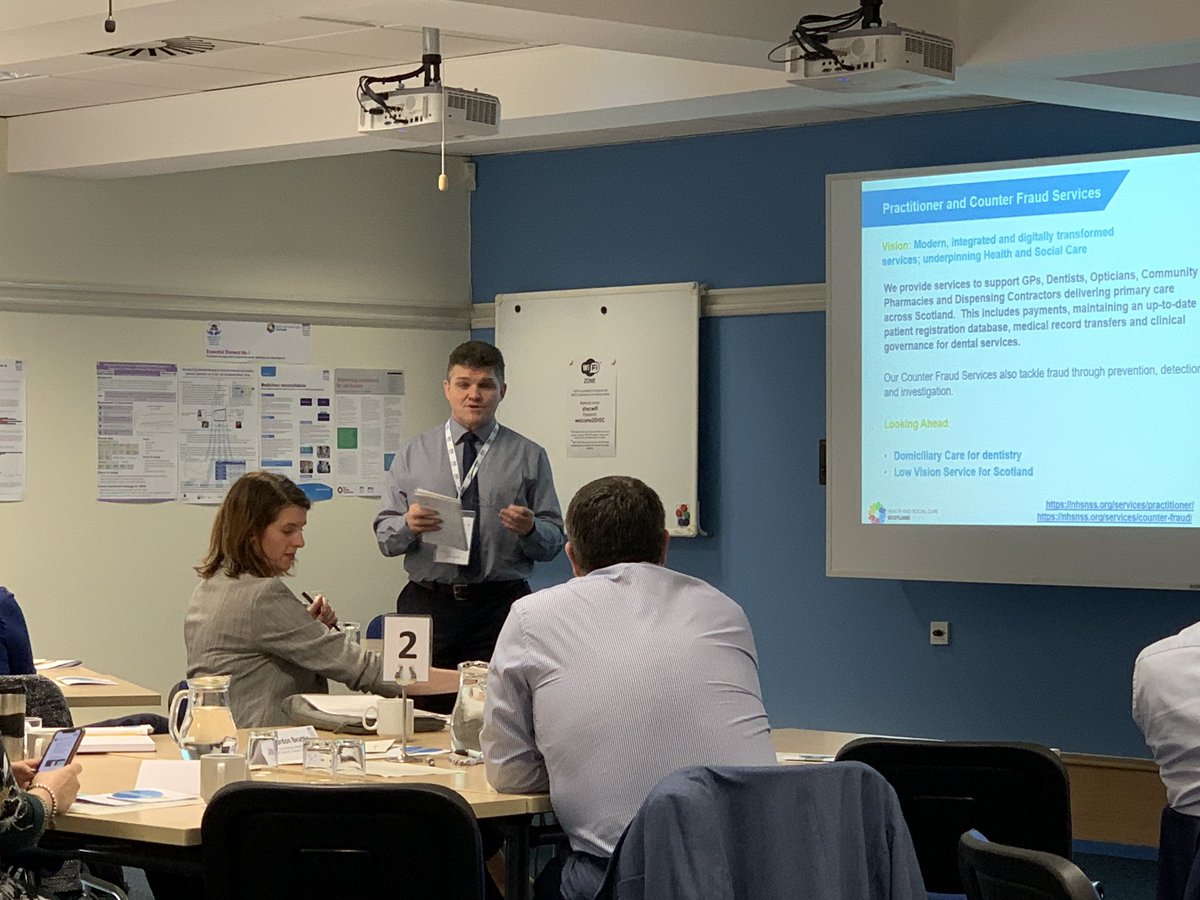 PSDScotland's tweet photo. Martin Bell, NSS Director of Primary Care and @NHSSCFS, sets the scene for today's event and the first session: The Five Essential Elements. #EnableIntegration https://t.co/i1gVtW8Fiw