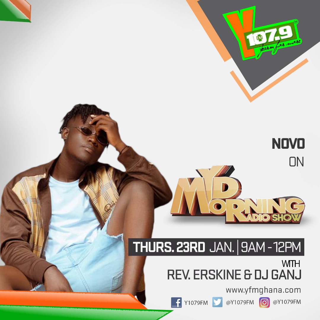 Y1079FM's tweet photo. Yooooooo!!!
@novomusicgh just stepped in the studio!!!!
Get ready for a dope interview on #MMRS as @RevErskineGH x @DJGANJ x @KwesB get to talkin with the man himself in a few!!!
#UpNext #InterviewsOnY https://t.co/M52tFXvv9P