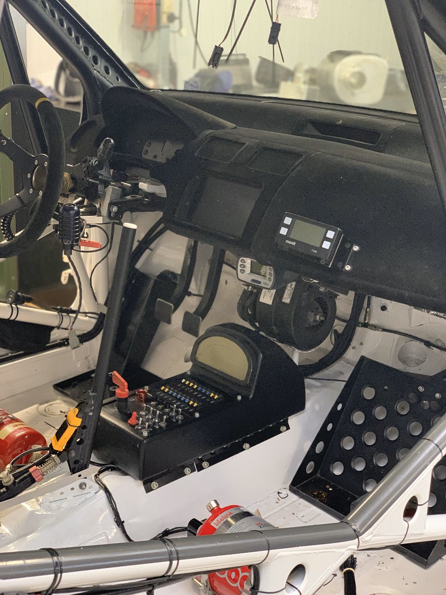 Dashboard in, starting to look more like a rally car now. 7 days until testing #586 #rally @BTRDARally <a href="/CambrianRally/">CambrianRally</a>