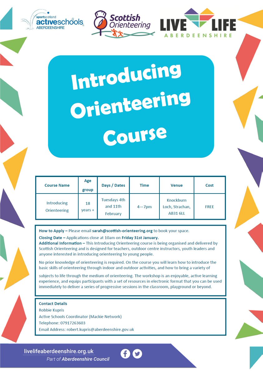ASAberdeenshire's tweet photo. @scottish_o are offering a 6 hr introduction to orienteering at the fantastic @knockburnloch early next month.

What better way to learn and be in great surroundings.  

Email sarah@scottish-orienteering.org to book your space.

#developsskills #orienteering #ActiveSchools https://t.co/jEbG5OpovF