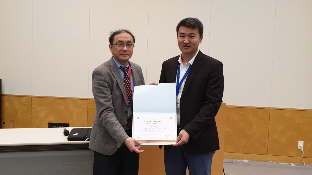 nanoGe_Conf's tweet photo. 🏆 @Materials_mdpi recognizes Ganbaatar Tumen-Ulzii for the best #IPEROP20 poster 👏

His work focuses on 'Long-term Stable Perovskite Solar Cells under 1000 Hours Continuous Illumination'. https://t.co/oeG8eMjcsh