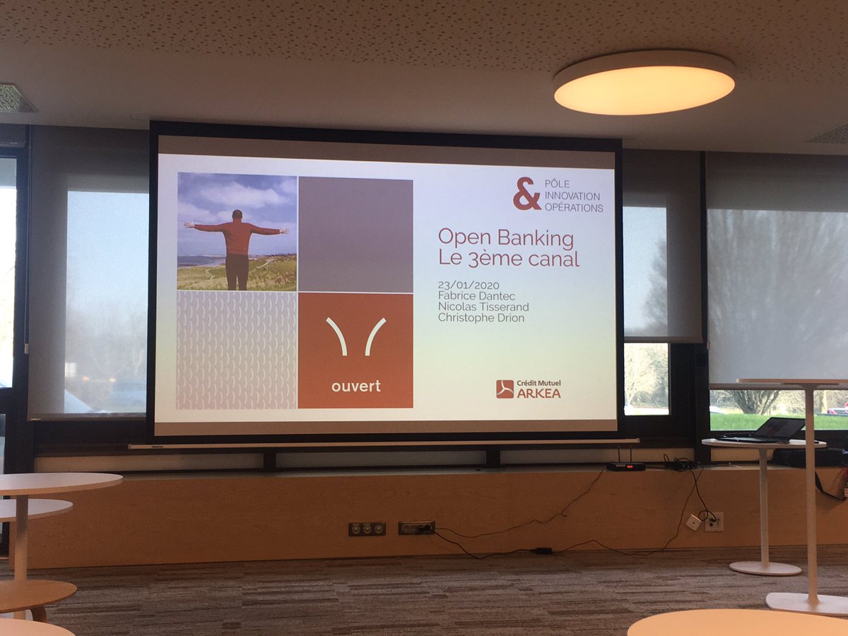 RachLNico's tweet photo. [Club Arkéa] « Open banking, le 3e canal » ce midi, présentation très intéressante avec @dantecf @cdrion et @ntisserand ☺️ - @WeAreArkea https://t.co/iYVkLuXjvR