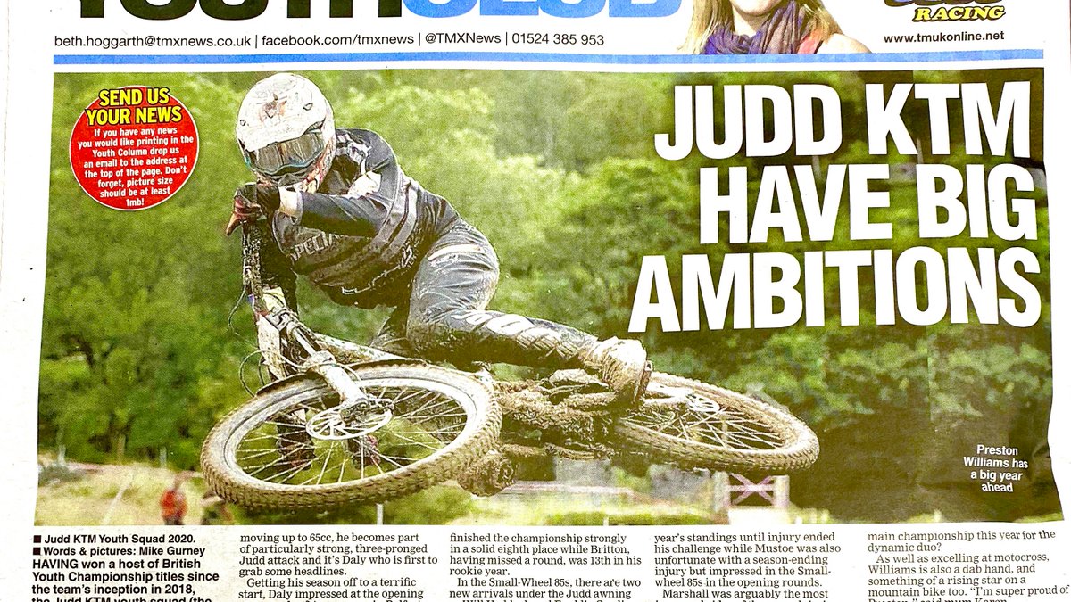 Great write up of the Judd Orange Brigade 2020 Team in this weeks TMX!
#MX #MXNEWS #Motocross #KTM #ktm #JuddRacing #youthmotocross