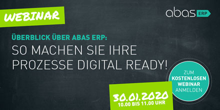 abasERP's tweet image. 🔜 Nicht verpassen: Unser Consultant Michael Milbert führt Sie in unserem Webinar nächste Woche, quer durch alle relevanten Unternehmensbereiche, zeigt die smarte Benutzeroberfläche von #abasERP und die wichtigsten #ERPProzesse und #ERPFeatures ➡️ ow.ly/Hwbu50y2Pv1