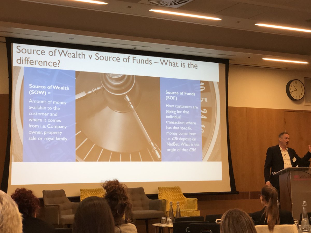 What's the difference between Source of Wealth &amp; Source of Funds when it comes to #onlinegambling #socialresponsibility and #crimeprevention #investigations?

Neil Tyson <a href="/AmlgsLtd/">AML Global Solutions LTD</a> has the answer at #KNEvents social responsibility in online gambling conference