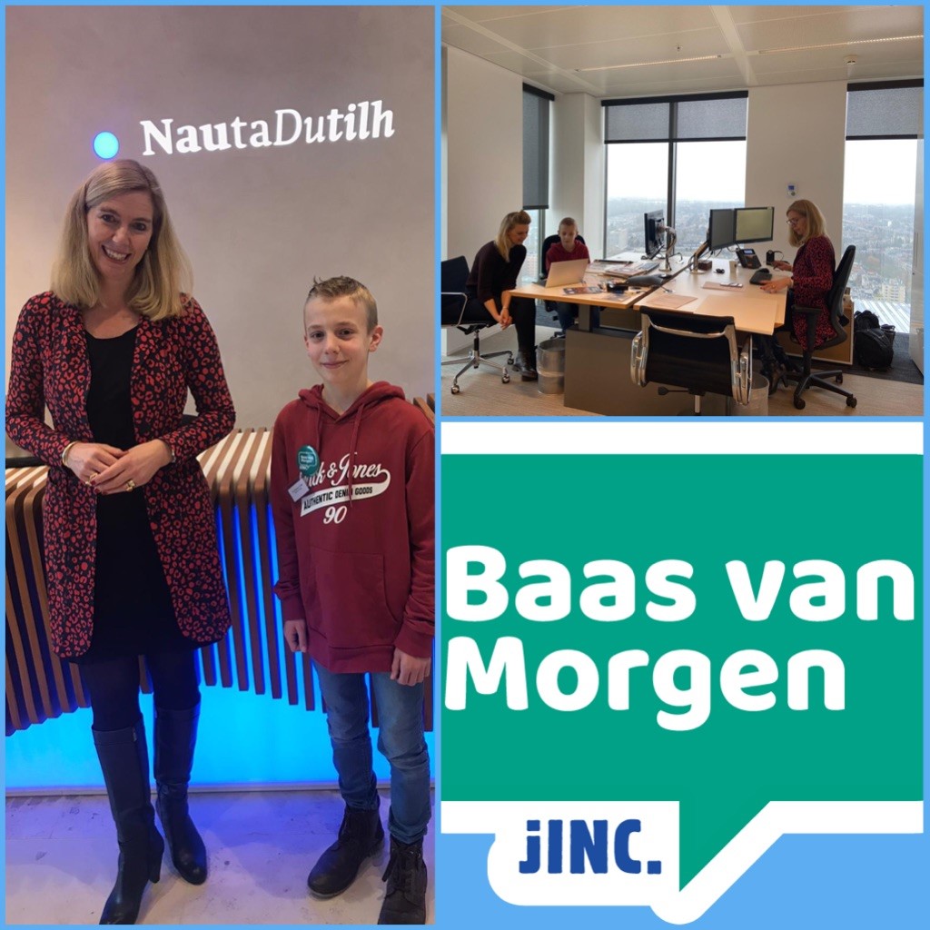 NautaDutilh's tweet photo. Meet our #Bossoftomorrow Luca! He is taking over from our managing partner @petrazijp. We hope he has a lot fun today and we are very curious to hear about his ideas on how we can limit our Co2 emissions. He will advise our CSR committee later today. #letthefutureleadtoday @JINC https://t.co/JkikqIJVQi