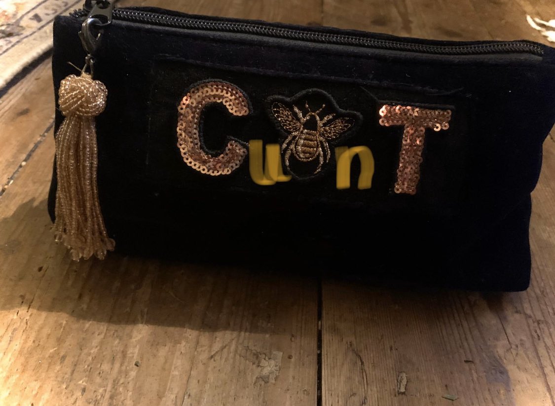 HybridBandUK's tweet photo. My mate, @JenniRich2009 bought me this personalised make up bag for my birthday last year and ever since, I’ve just seen one thing, so I had to do it. Some things seen can never be unseen.... 🤷🏼‍♀️ sorry Jen x 

#worstfriend #washbag #oops #nevermind #begforforgiveness #goingtohell https://t.co/5Nho9R6oDH