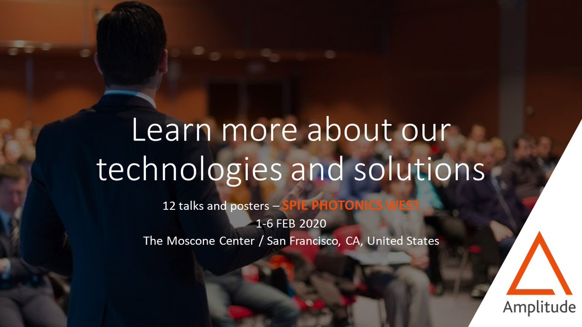 AmplitudeLaser's tweet photo. Have a seat at @AmplitudeLaser conferences with our laser experts. Full program: https://t.co/R4IrJwwfbn 
#ultrafastlaser #femtosecondlaser #fiberamplifier https://t.co/brM2UhTImP