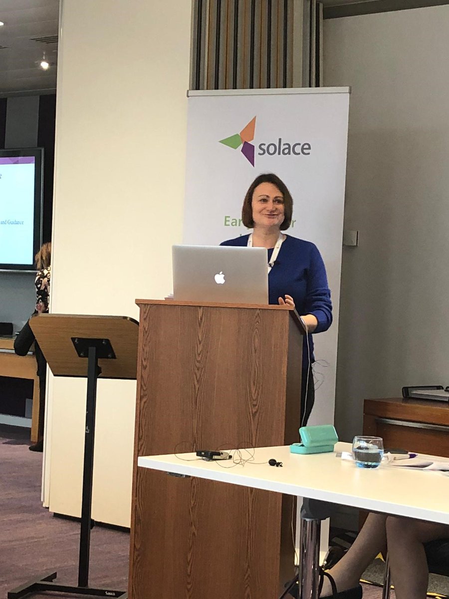 Ailsa Irvine delivering a speech at the Solace event.