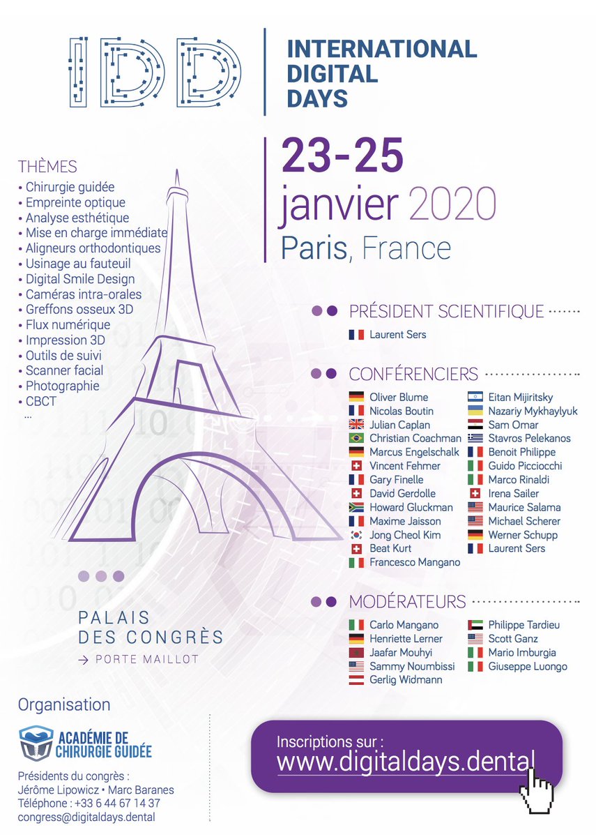 EventimeGroup's tweet photo. OYÉ ! OYÉ ! Aujourd’hui le Palais des Congrès à Paris ouvre ses portes au congrès de l’International Digital Days 2020. Parlons #oralmedicine et #digitaltechnology https://t.co/6guHcEKFmq