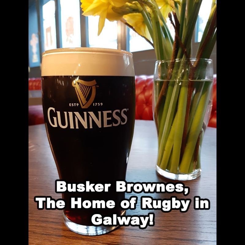 buskerbrownes's tweet photo. Win 2 tix to Ire v Wales 6 Nations match Feb 8th &amp; overnight stay @ The Schoolhouse Hotel. Take a pic of ur Guinness @ Busker Brownes, &amp; post it on ANY of our social media pages, get creative! Use #homeofrugbyingalway &amp; tag Buskers. Winner on Feb 3rd. T&amp;Cs https://t.co/8vR6sSLNqo https://t.co/kbYliTCNbK