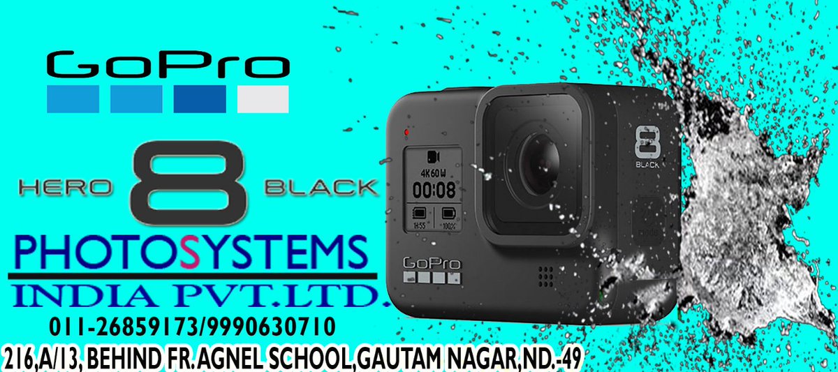 Photosystemsind's tweet photo. PhotoSystems India :: Hero 8
Book Now 011-26859173/9990630710
Plz Visit https://t.co/56DME75rHA
#gopro #hero8 #goproHero8 #Camera #Photography #Phootshoot #MirrorlessCamera #Nikon #Canon1DXMarkIII #1DxMarkIII #1dxMark3 #sony #alfa #panasonic #photographer #fujifilm https://t.co/eHyYur2ebB