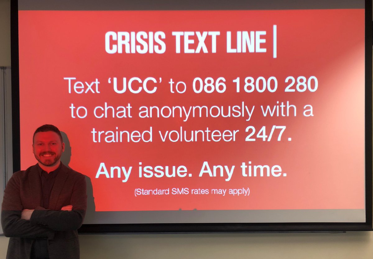 A new, 24-hour text messaging support service has been launched for UCC students and staff who find themselves in a crisis. The Crisis Text Line, in partnership with UCC and the UCC Students’ Union, is available now for anyone who texts 'UCC' to 086 1800 280.