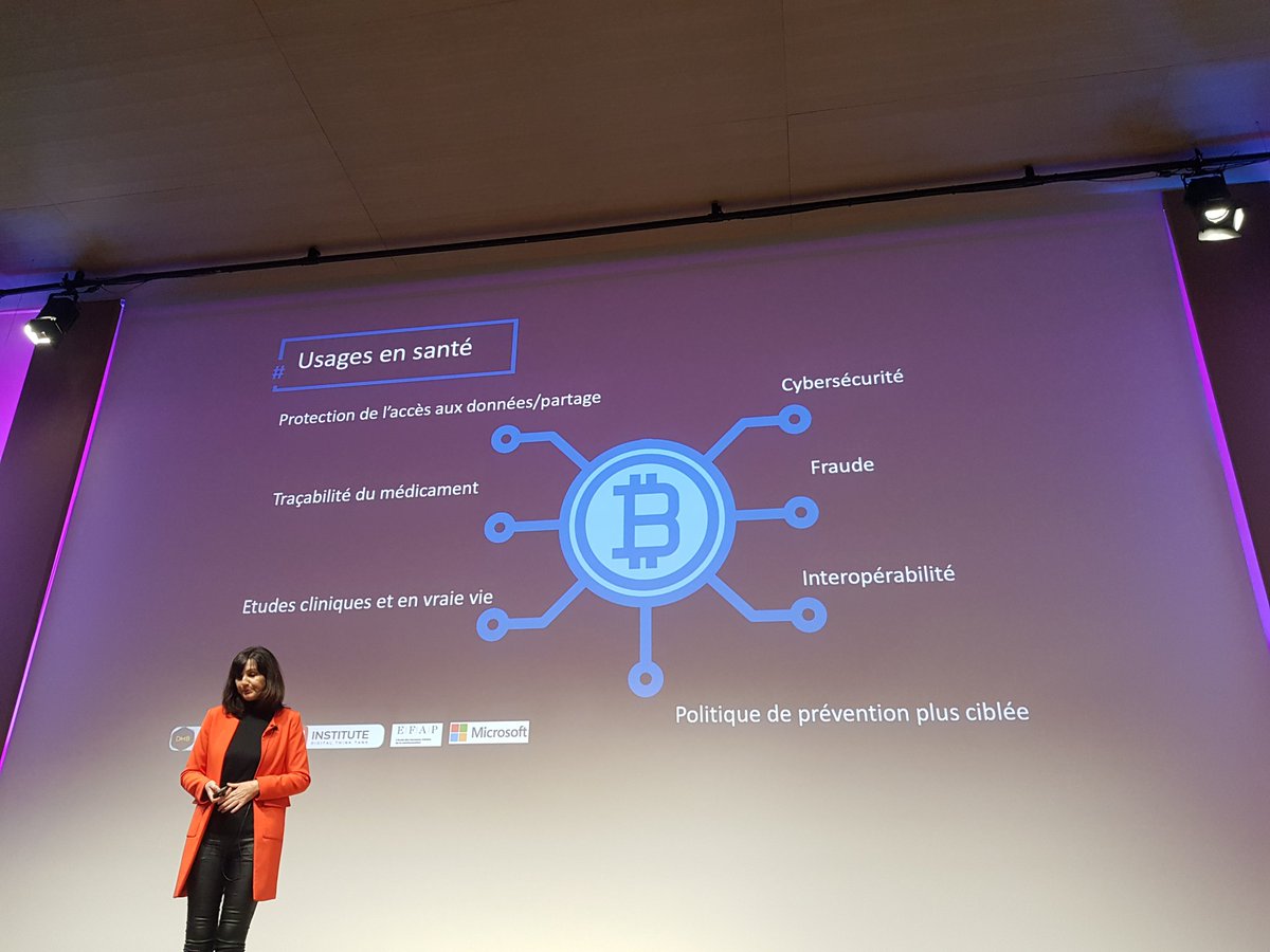 Usages de la #blockchain en #santé :
➡️protection de l'accès aux données 
➡️traçabilité du médicament 
➡️études cliniques
➡️cybersécurité 
➡️fraude
➡️interopérabilité 
➡️politique de prévention plus ciblée 
<a href="/Line_LLG/">Line Guffond Le Goanvic PharmD</a> #VisionaryDay #MBADMB