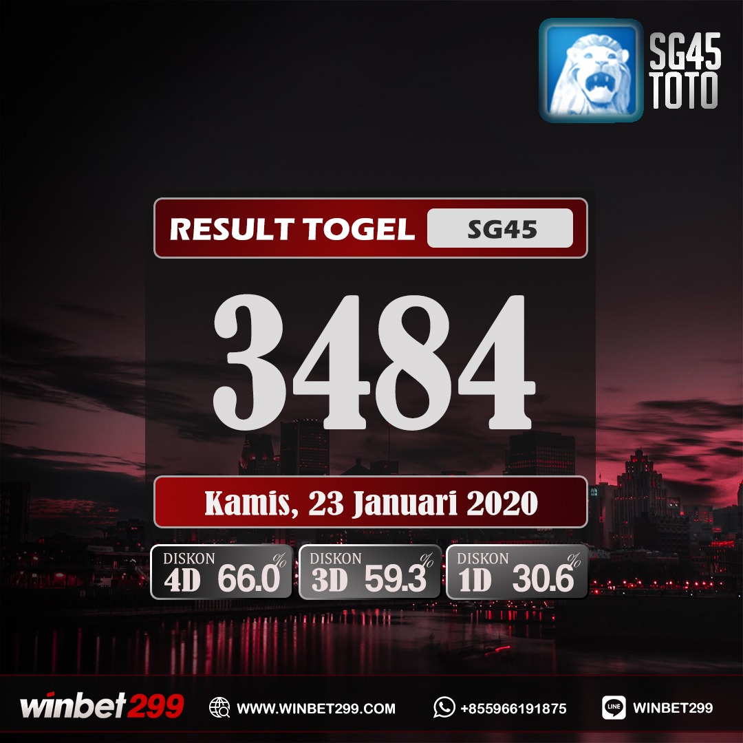 Winbet299 בטוויטר Result Pasaran Togel Sgp45 Toto Kamis 23 Januari 2020 3484 Mau Tau Prediksi Dan Hasil Togel Kunjungi Aja Langsung Www Winbet299 Com Winbet299 Result Hasil